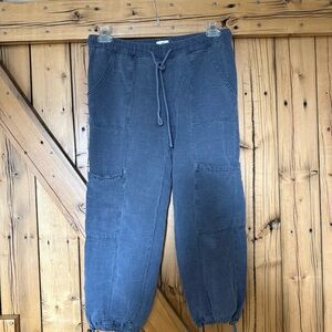 Nicole Miller women’s medium blue crop jogger ankle Pants